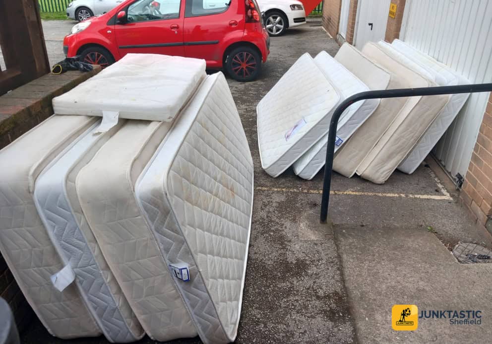 bed-and-mattress-collection-Dore and Totley-stack-of-mattresses
