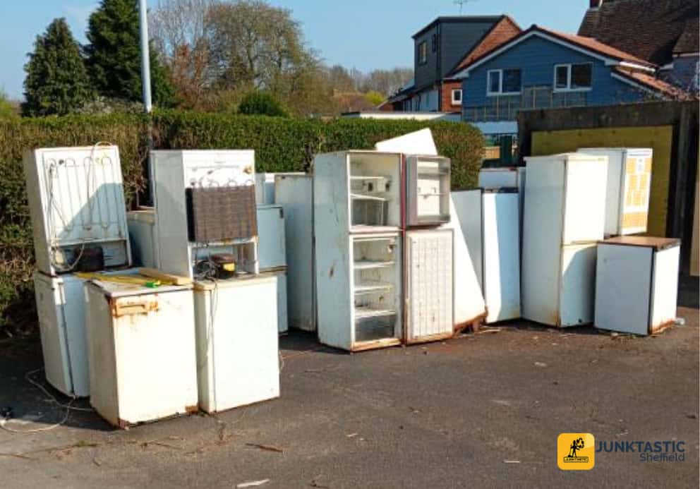 fridge-removal-Stocksbridge-fridge-pile-outside